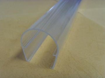 Customized U shape Plastic PC / PMMA Profile shapes For Led light cover